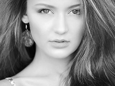Up close picture of a young woman with beautiful skin